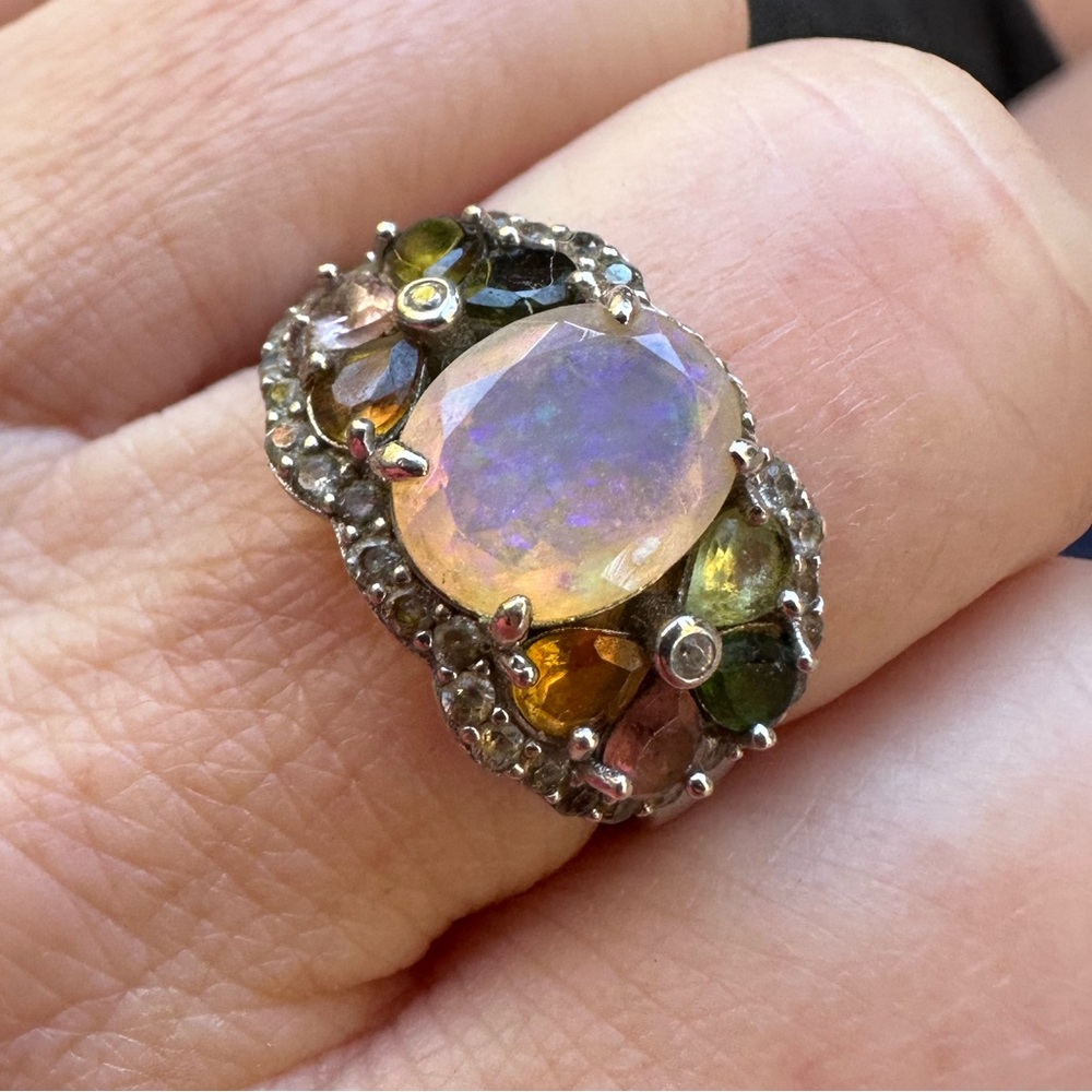Opal & Tourmaline Ring